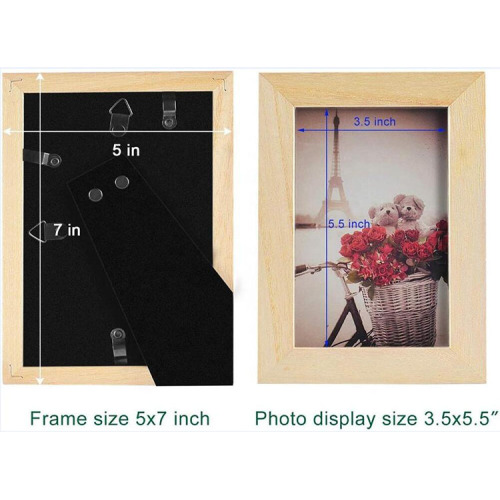 Wood Multi Sizes Picture Frames Wall Mount Tabletop