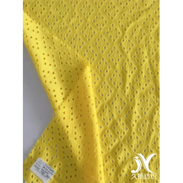 Breathable Jacquard Polyester Knit Eyelets Dress Fabric