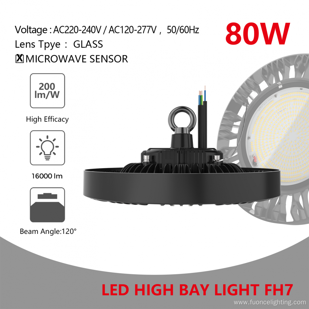 80W HighBay Lighting with 5 years warranty