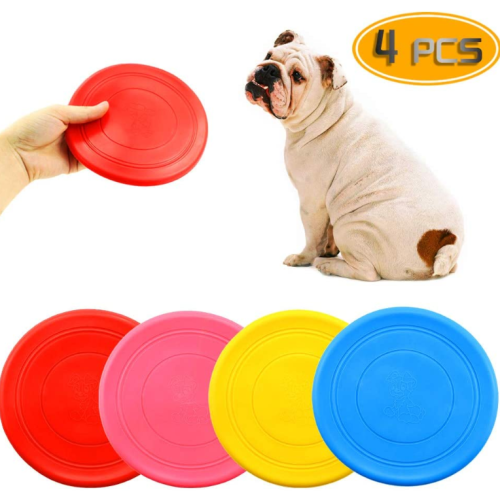 4 paket silikon köpek uçan disk