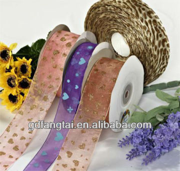 colorful polka dot organza ribbon