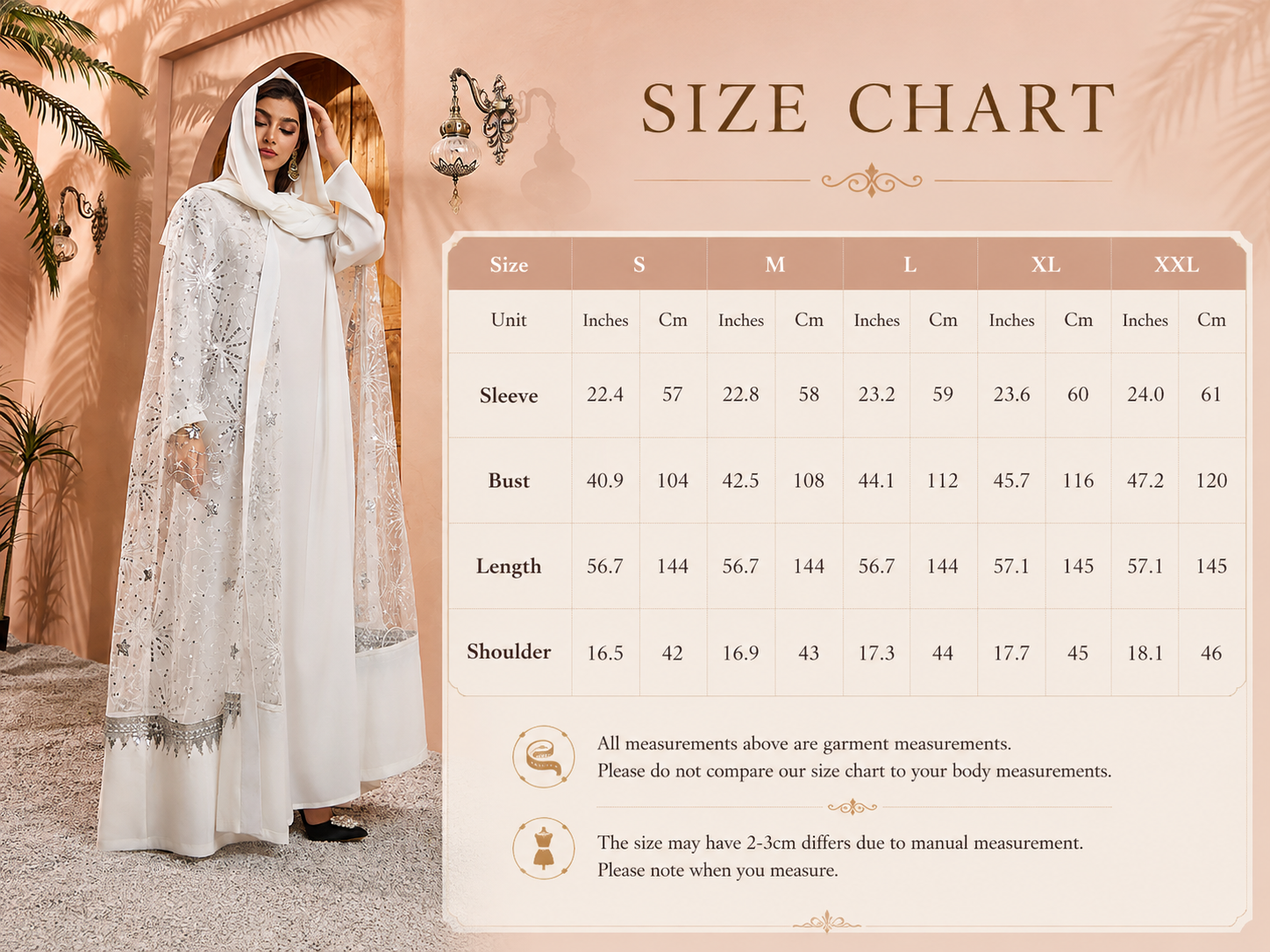 ست پولک های لوکس کیپ آبایا Luxury Sequin Cape Abaya Set