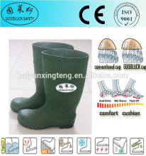 Agriculture Rubber Gumboots With Steel Toe Caps, PVC Rubber Rain Boots For Workplace