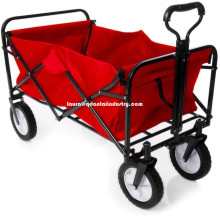 Red Heavy Duty Foldable Garden Trolley Cart Wagon