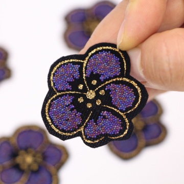 Patchs de fleurs perlées Coudre sur patch de broderie