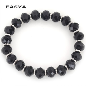 2015 Fashion Custom Black Crystal Bead Bracelet