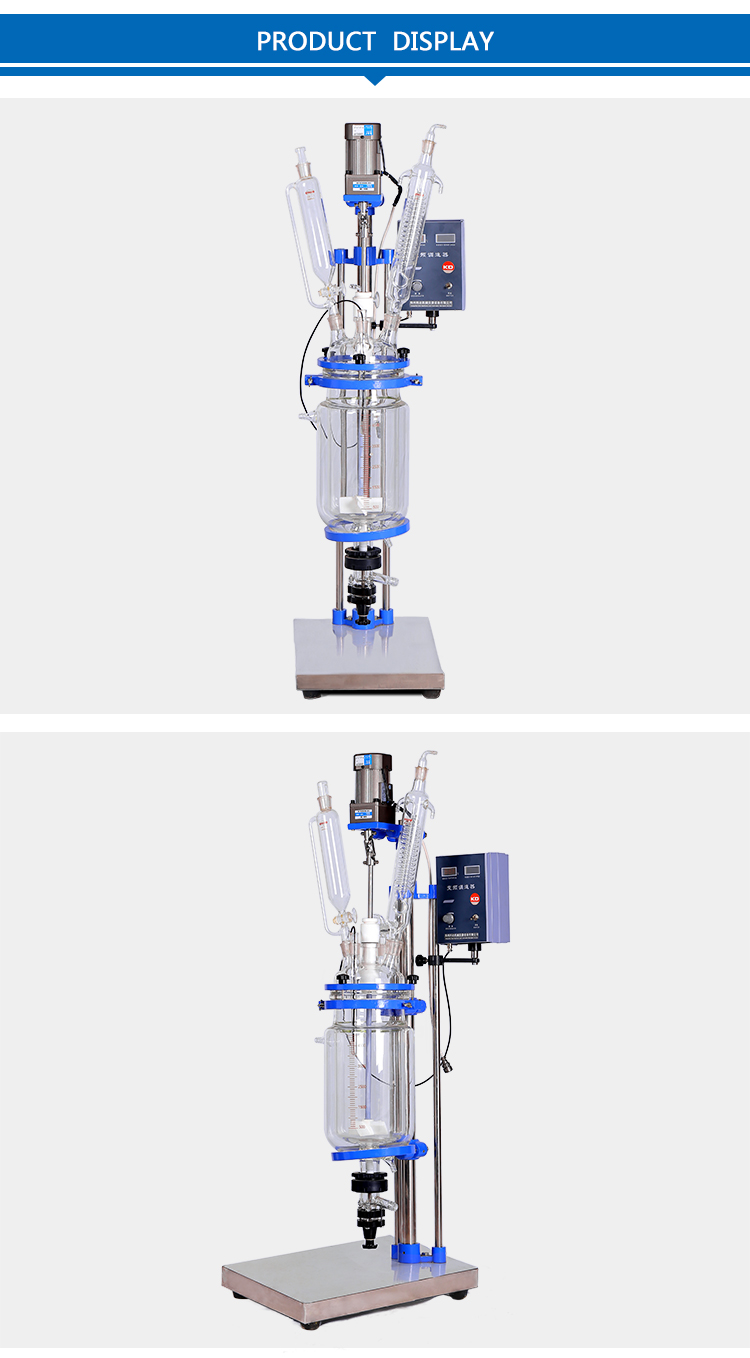 5L Laboratory Fermentation Jacketed Glass Reactor