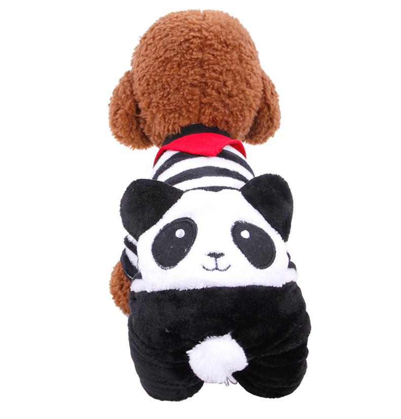 stock wholesale fashion warm cotton fleece Pet jumpsuit cartoon dog winter coat