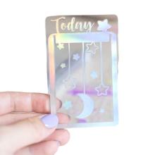 Holographic Star and Moon Clear Top Tab Planner Bookmarker