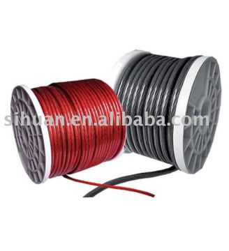 red 4awg gauge car audio power wire