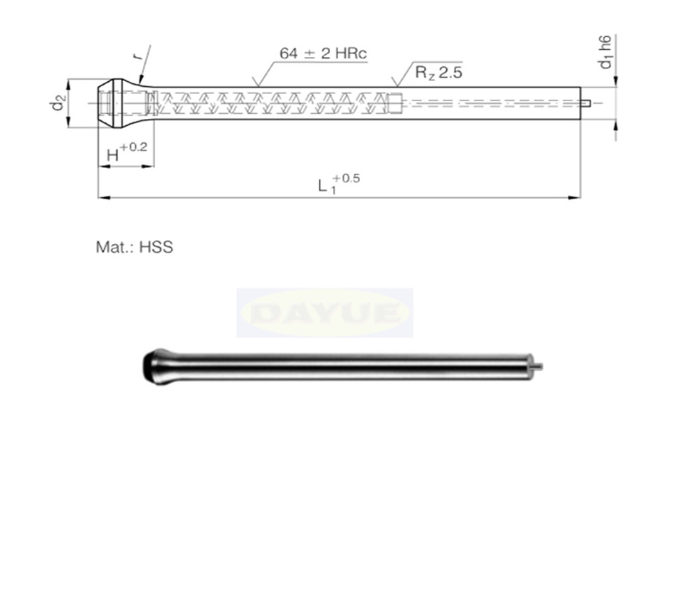 Cutting punch with spring-loaded trigger pin