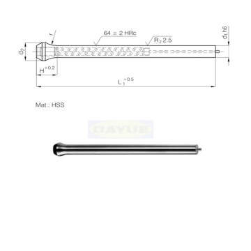 Poinçon de coupe ISO8020 avec goupille à ressort