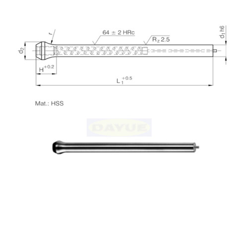 Cutting punch ISO8020 with spring-loaded trigger pin