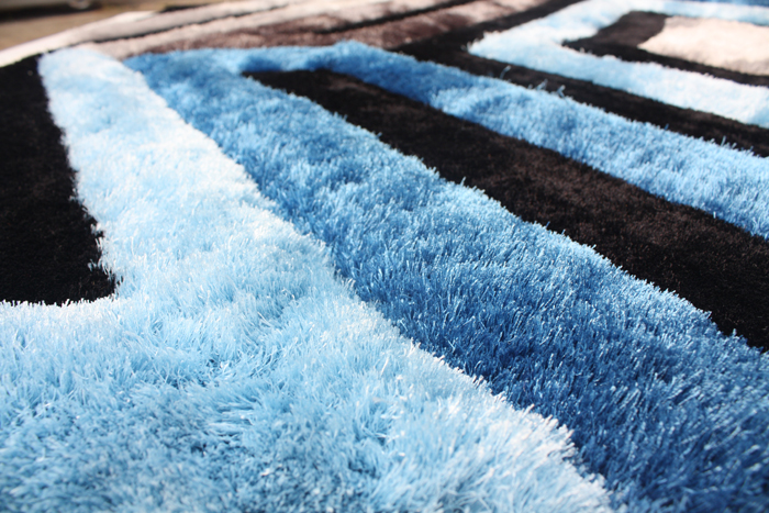 Silk Shaggy 3D Rug Modern Design