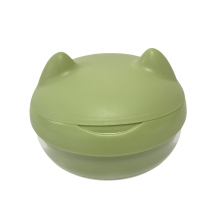 Dental Hygienist Supervised Mouthpiece Case, Partial Denture Case, Retainer Case, Mouthpiece Cleaning Case (Green, Cat Ears)