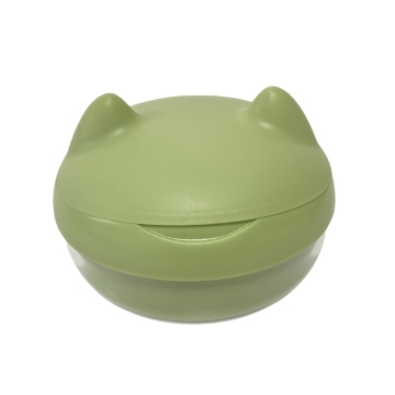 Dental Hygienist Supervised Mouthpiece Case, Partial Denture Case, Retainer Case, Mouthpiece Cleaning Case (Green, Cat Ears)