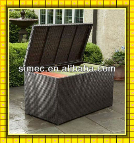 wicker PE rattan cushion storage chest SCSC-001