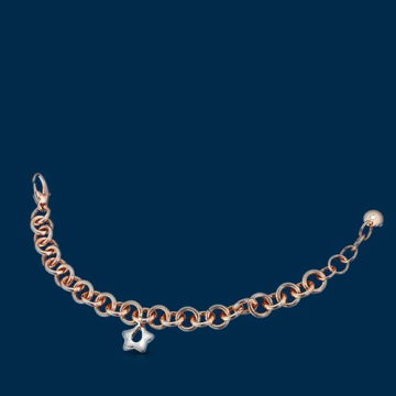 Little silver star gold chain charm bracelet