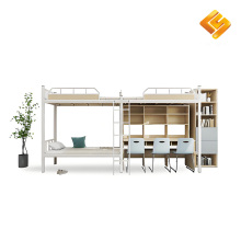 Student apartment desk integrated combination bed