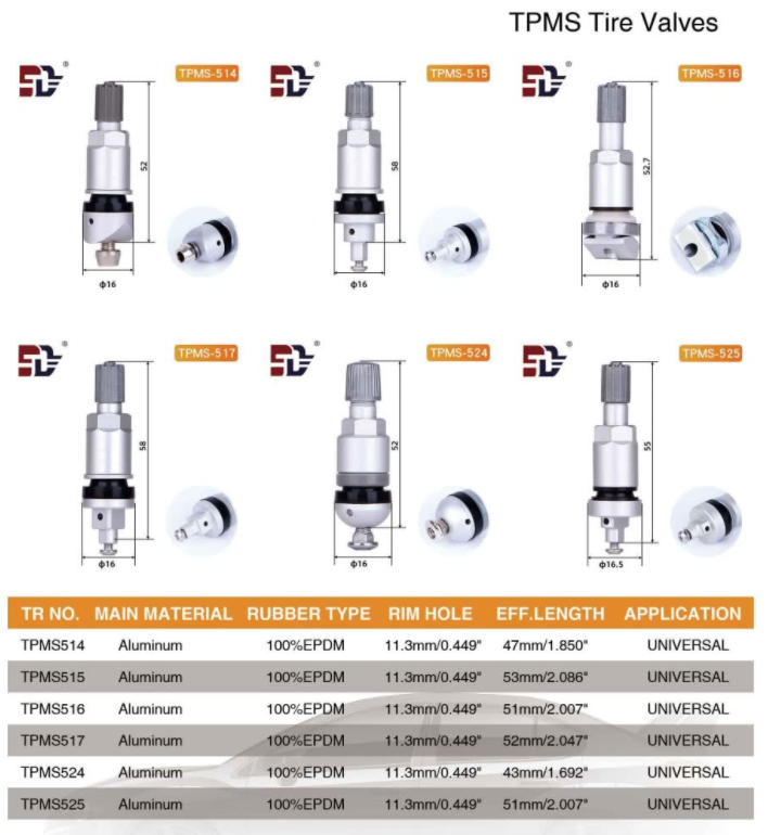 Tpms Replacement Valve 514 525