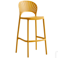 Yellow Acrylic Stackable Bar Stool - Commercial Outdoor Furniture