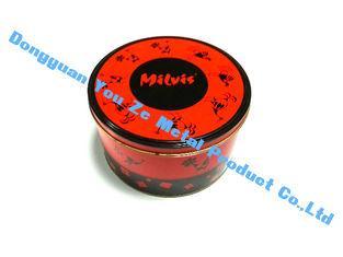 Red Airtight Food Grade Tin Containers For Coffee / Medicin