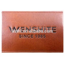 Custom Embossed Genuine Leather Label