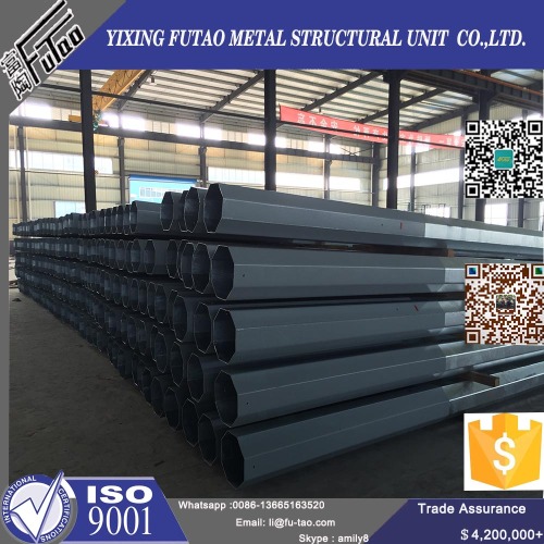 Yixing Futao Galvanized Tubular Poles untuk tiang elektrik