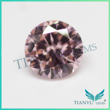 2016 Russia lab created new products #28 light pink diamond cut nanosital gemstones for jewelry