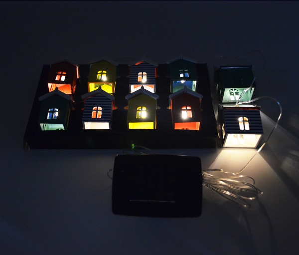 10 LED Holiady Decoration Beach Hut Solar String Light for Garden