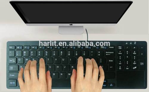 Laptop Desktop Keyboard Full Size Scissors Structure USB Wired Keyboard With Mouse Trackpad And Number Keys