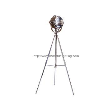 Modern Chrome Accent Tripod Floor Lamps