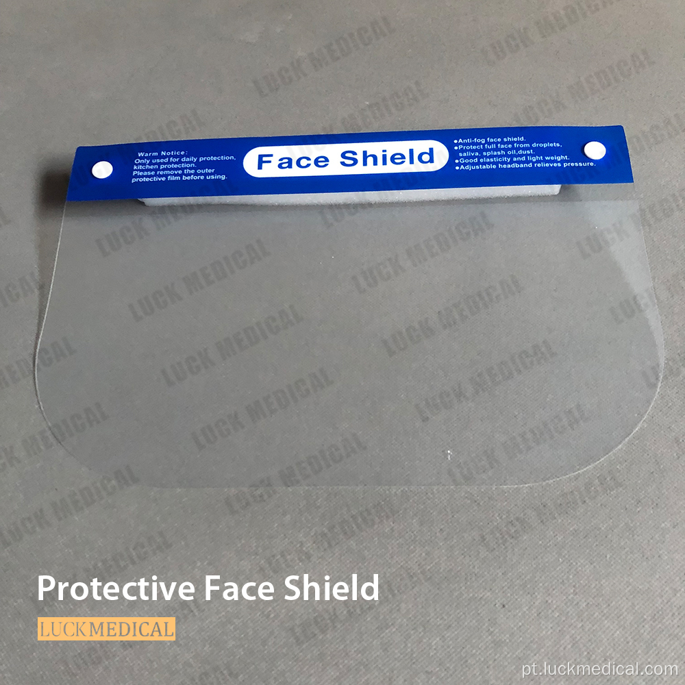 Clear Anti-Fog Face Shield Fand Ajustável