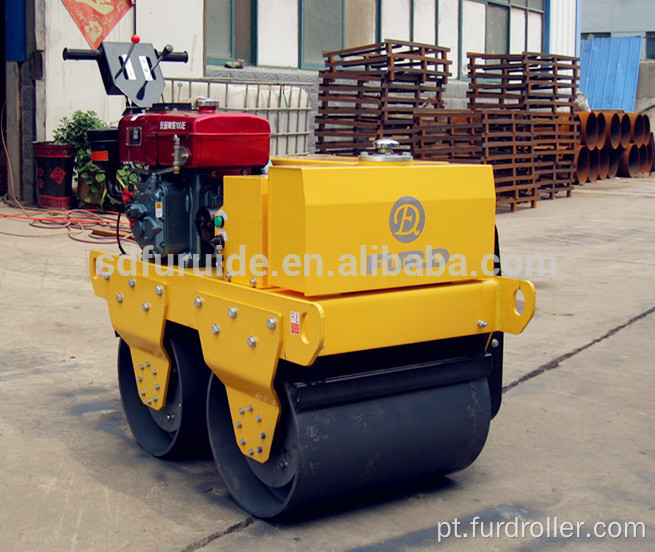 Compactador vibratório de rolo de estrada usado manual do motor diesel FYL-S600CS