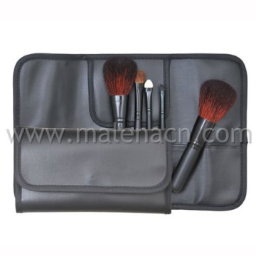 5PCS Travel Makeup Brushes with Black Cosmetic Bag