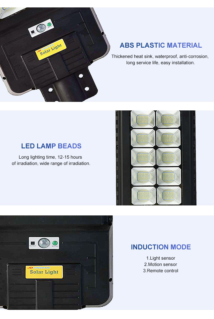 Energy saving outdoor ip65 waterproof 400w all in one solar led street light