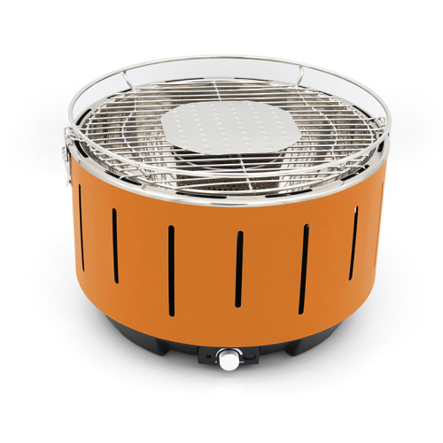 Ny design Round Tabletop Chokoal Grill With Fan Lotus Style BBQ