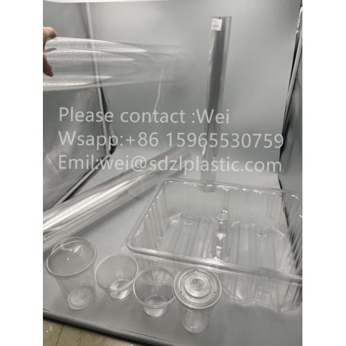 PET film plastic for drink cups fruit boxes