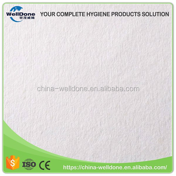 CE 40gsm hygiene spunlace non woven for wet paper