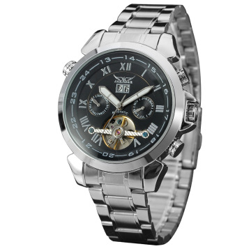 All stainless steel mens date mechanical watches