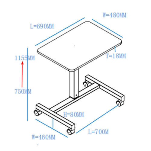 Movable Office Ergonomic Height Adjustable Standing Desk