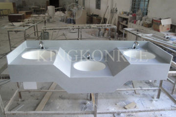 Oem Artificial Stone Commercial Countertop/wash Basin/vanitytop/ Solid Surface Worktop