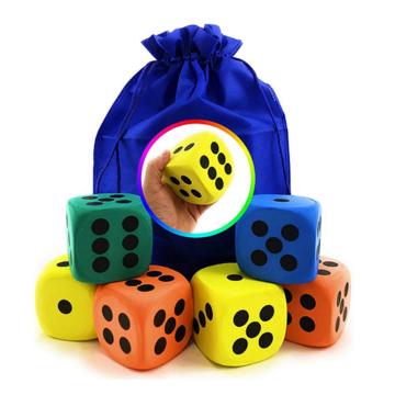 Big Colorful 6 Sided Foam Dice Set