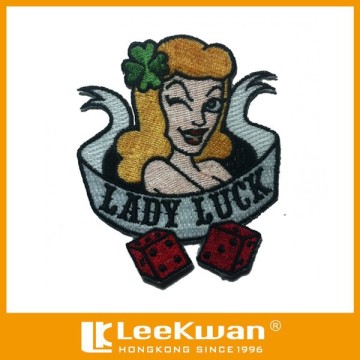 Iron on Embroidered patch sexy charming lady fabric applique