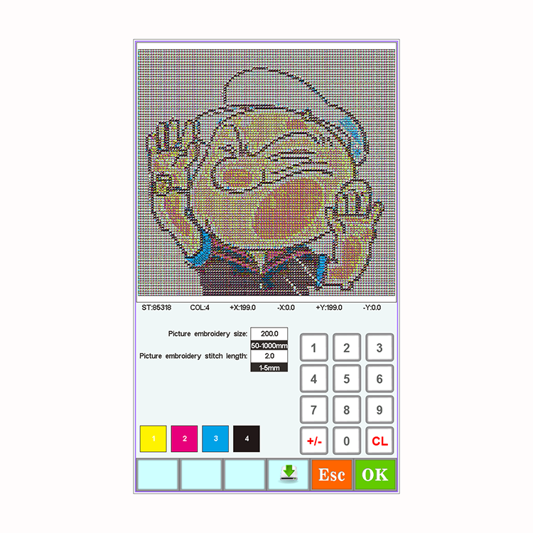 TE510A Embroidery Software operating system