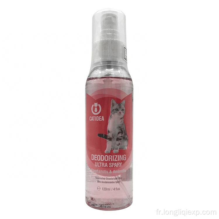 120 ml de désodorisant pour chat de haute qualité en vaporisateur pour animaux de compagnie