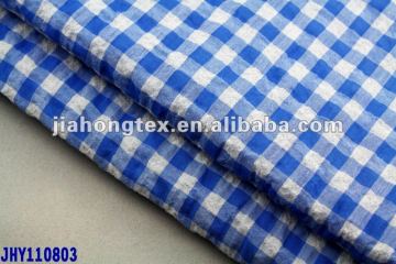seersucker check shirting fabric