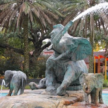 Factory Supply bronze sculpture of elephant mother and son