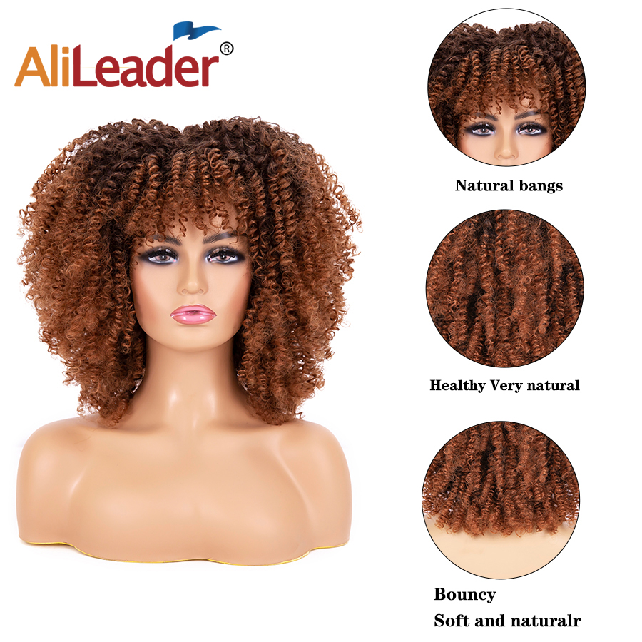 14 Inch Synthetic Short Afro Kinky Curly Wig