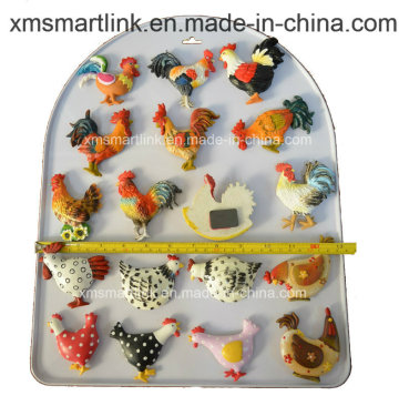 Promotional Polyresin Rooster Refridgerator Magnet